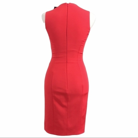 Nwt FRENCH CONNECTION RED CUTOUT SHEATH DRESS - 0 - Picture 2 of 8